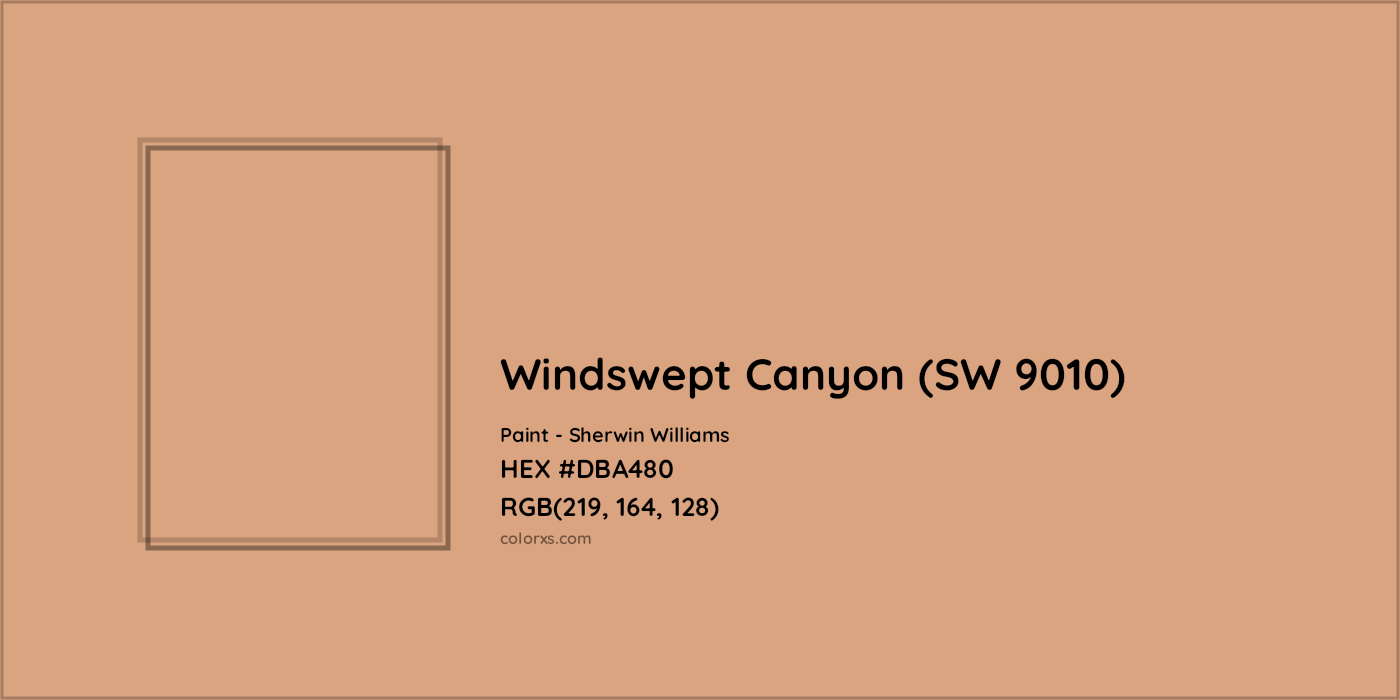HEX #DBA480 Windswept Canyon (SW 9010) Paint Sherwin Williams - Color Code