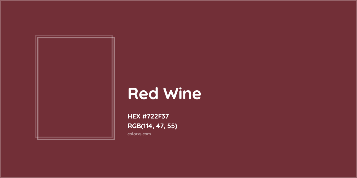 HEX #722F37 Red Wine Color - Color Code