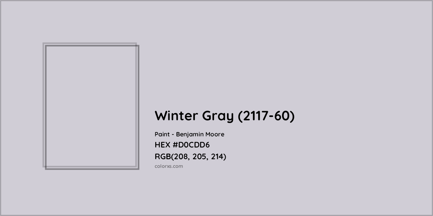 HEX #D0CDD6 Winter Gray (2117-60) Paint Benjamin Moore - Color Code