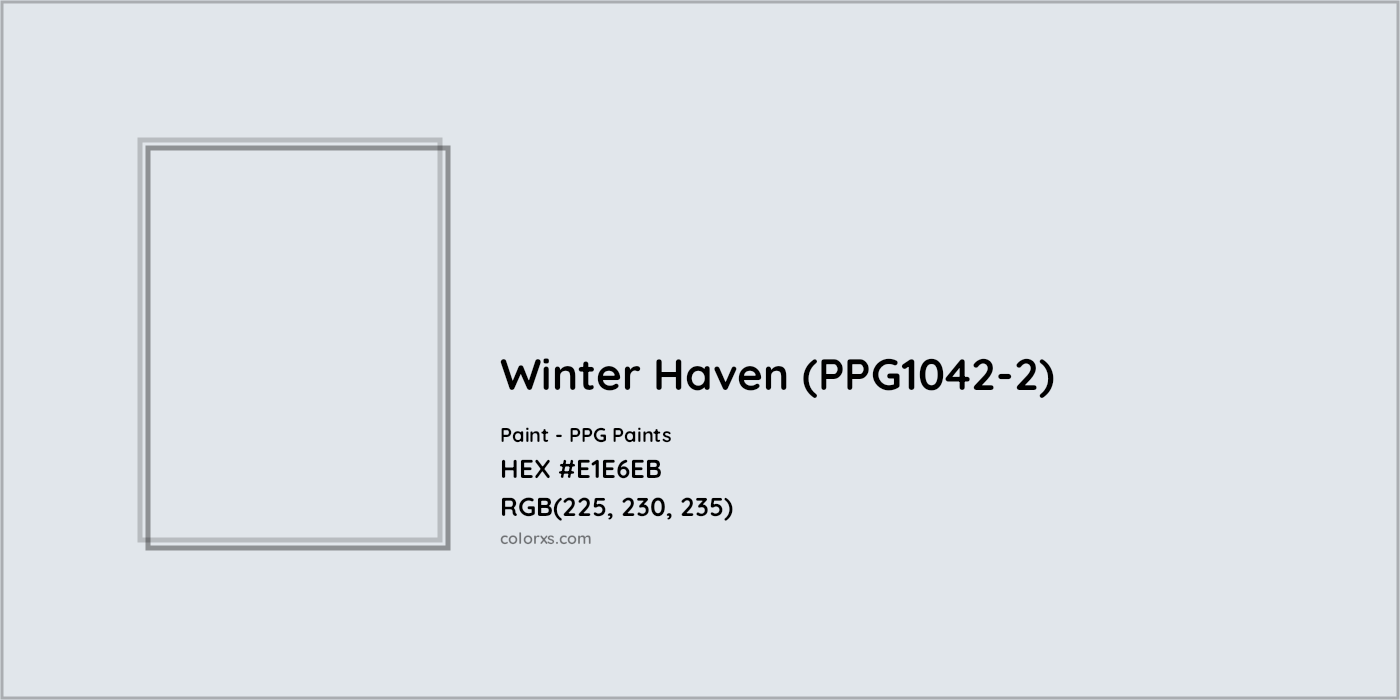 HEX #E1E6EB Winter Haven (PPG1042-2) Paint PPG Paints - Color Code
