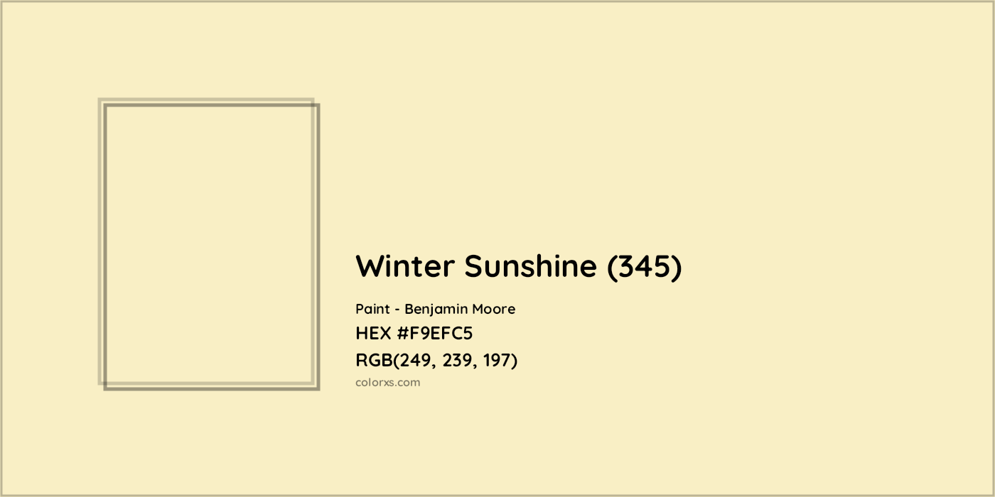 HEX #F9EFC5 Winter Sunshine (345) Paint Benjamin Moore - Color Code