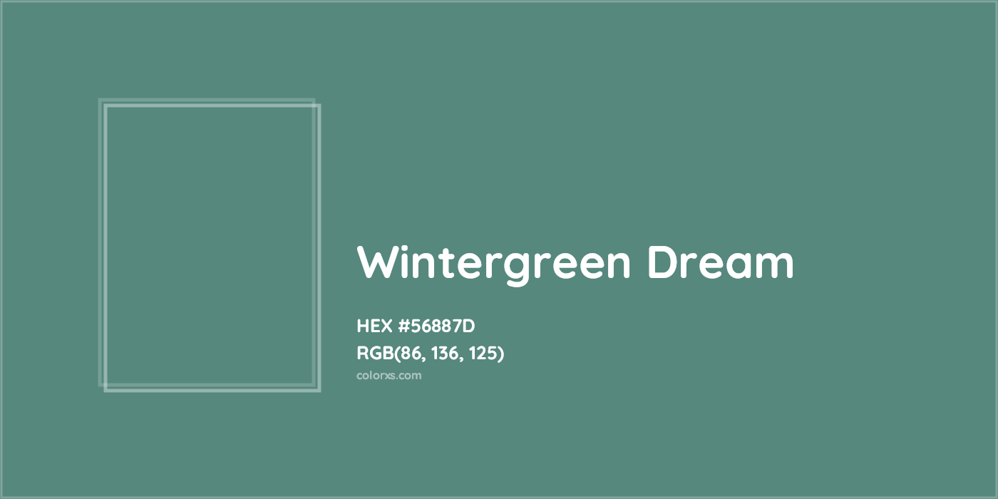 HEX #56887D Wintergreen Dream Color Crayola Crayons - Color Code