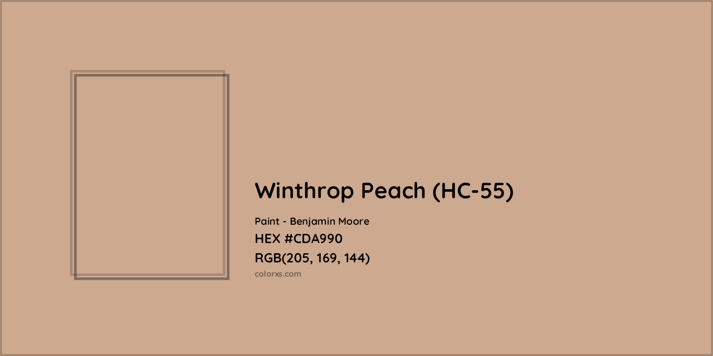 HEX #CDA990 Winthrop Peach (HC-55) Paint Benjamin Moore - Color Code