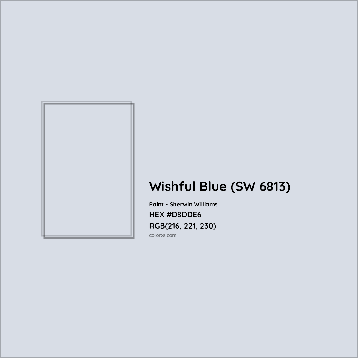 HEX #D8DDE6 Wishful Blue (SW 6813) Paint Sherwin Williams - Color Code