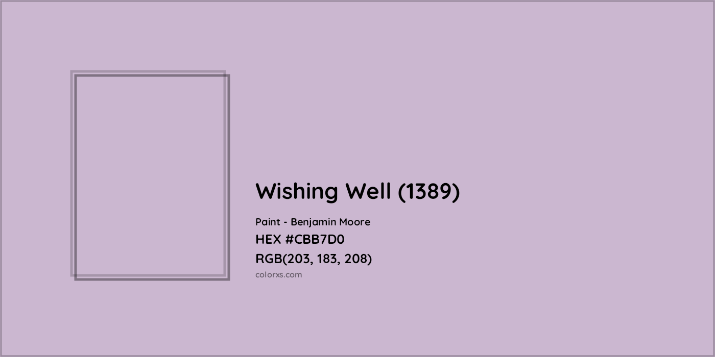 HEX #CBB7D0 Wishing Well (1389) Paint Benjamin Moore - Color Code