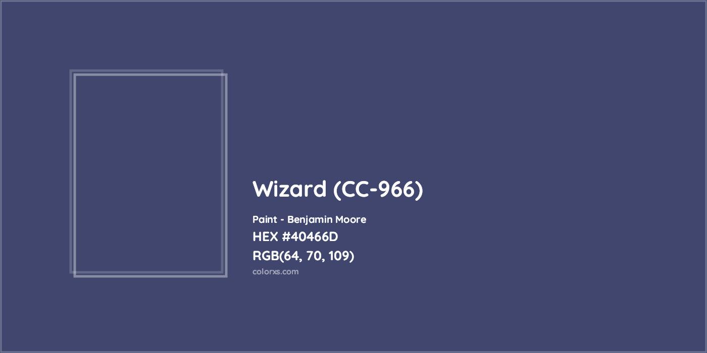 HEX #40466D Wizard (CC-966) Paint Benjamin Moore - Color Code