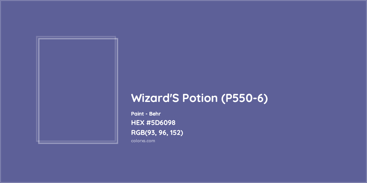 HEX #5D6098 Wizard'S Potion (P550-6) Paint Behr - Color Code
