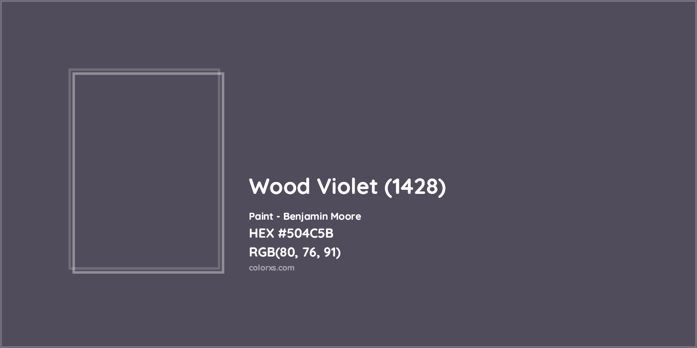 HEX #504C5B Wood Violet (1428) Paint Benjamin Moore - Color Code