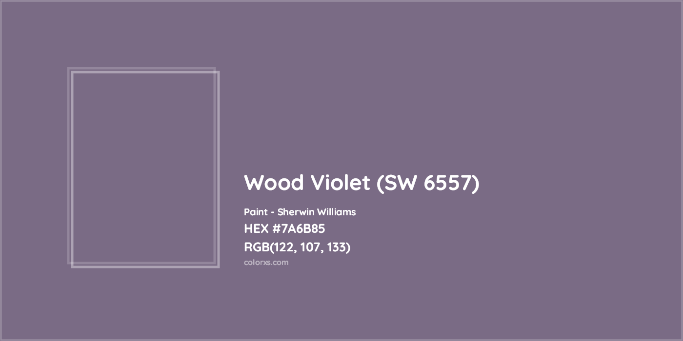 HEX #7A6B85 Wood Violet (SW 6557) Paint Sherwin Williams - Color Code