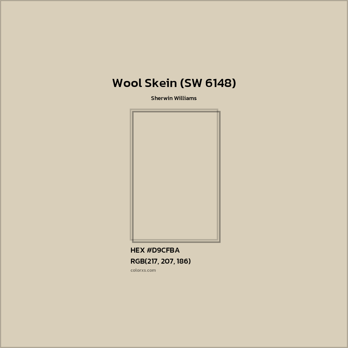 HEX #D9CFBA Wool Skein (SW 6148) Paint Sherwin Williams - Color Code