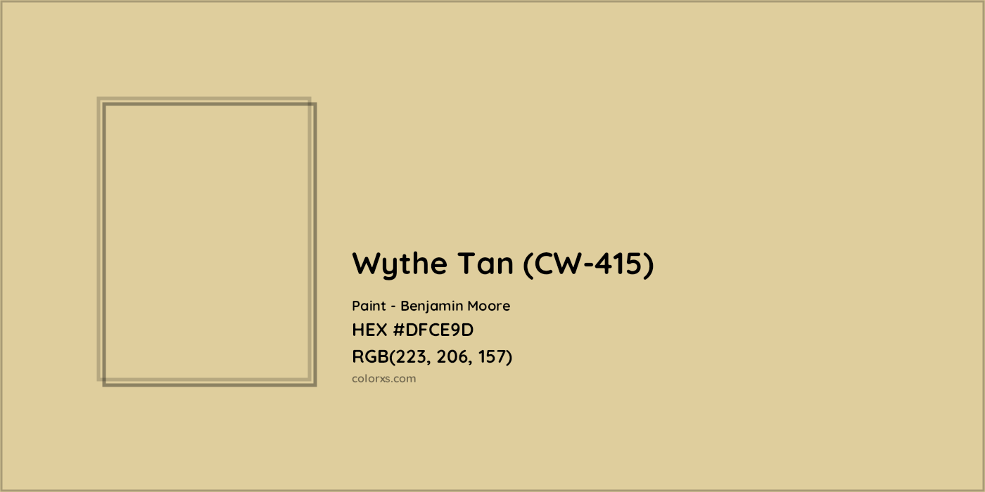 HEX #DFCE9D Wythe Tan (CW-415) Paint Benjamin Moore - Color Code