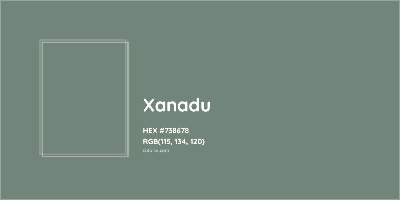 HEX #738678 Xanadu Color - Color Code