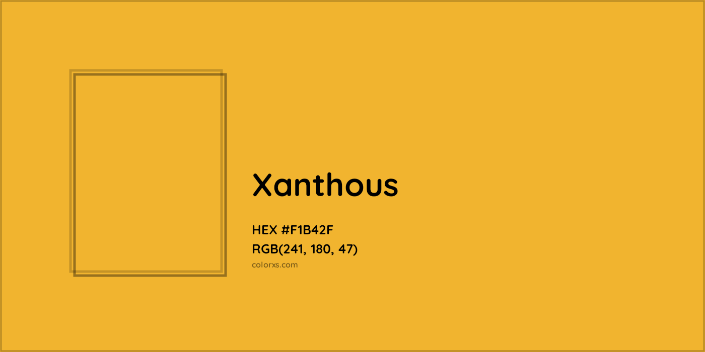 HEX #F1B42F Xanthous Color - Color Code