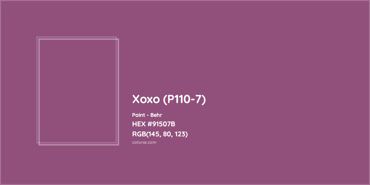 HEX #91507B Xoxo (P110-7) Paint Behr - Color Code
