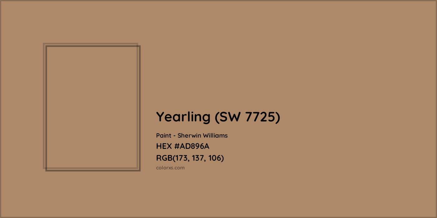 HEX #AD896A Yearling (SW 7725) Paint Sherwin Williams - Color Code