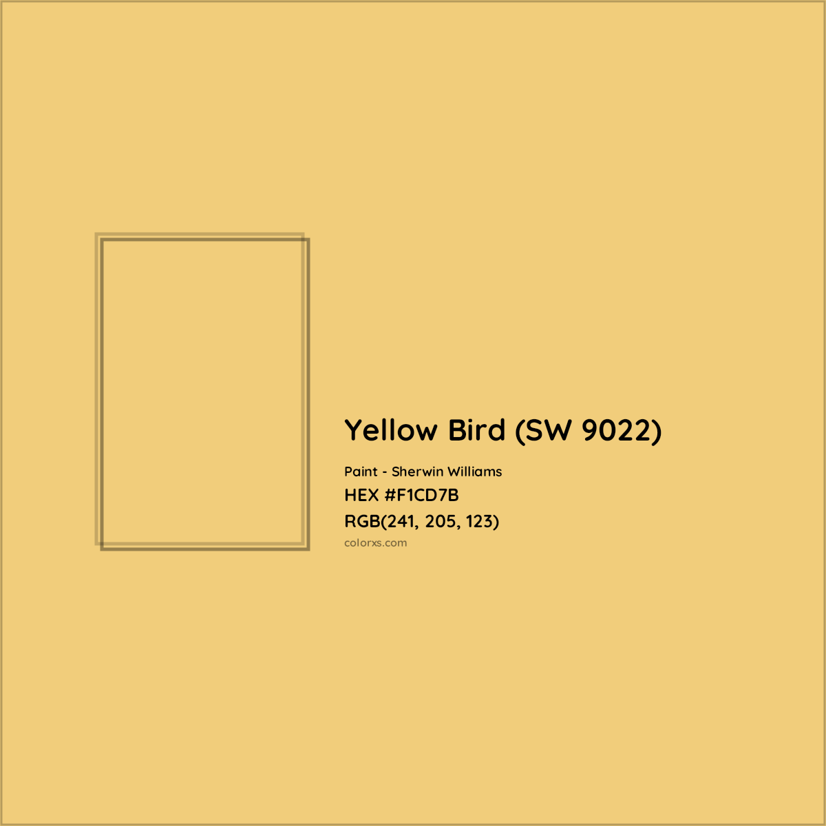 HEX #F1CD7B Yellow Bird (SW 9022) Paint Sherwin Williams - Color Code