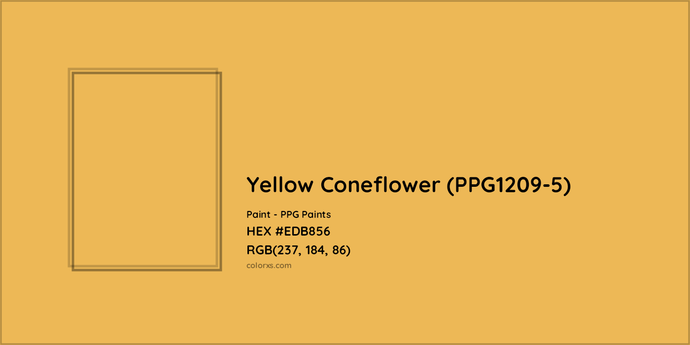 HEX #EDB856 Yellow Coneflower (PPG1209-5) Paint PPG Paints - Color Code