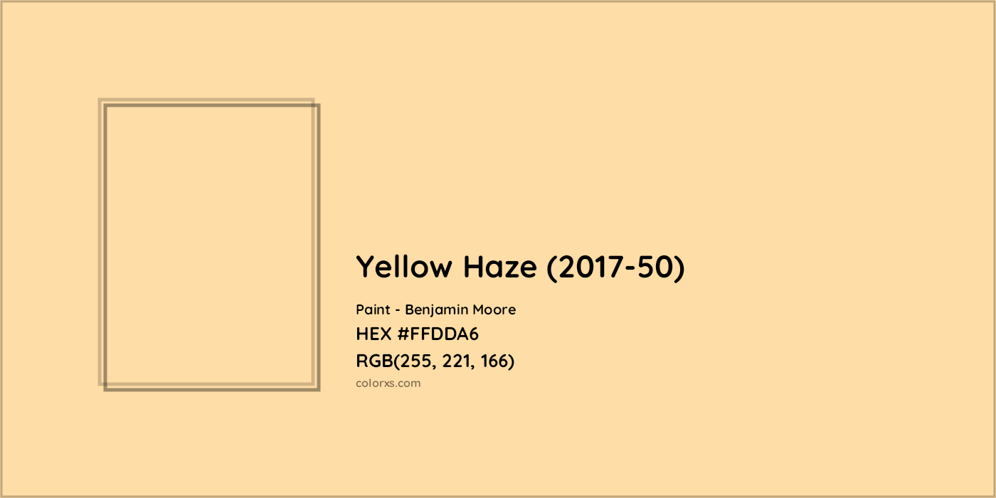 HEX #FFDDA6 Yellow Haze (2017-50) Paint Benjamin Moore - Color Code