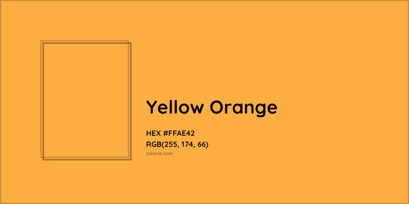 HEX #FFAE42 Yellow Orange Color Crayola Crayons - Color Code