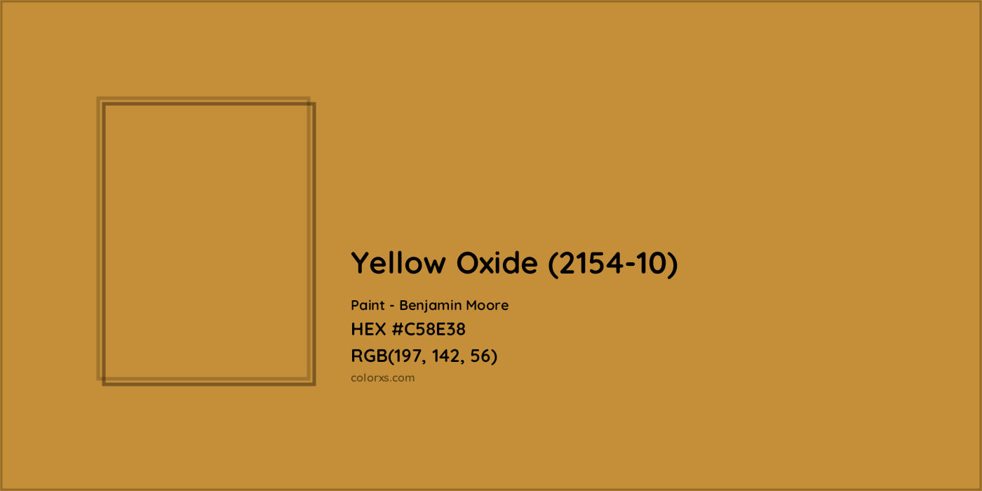 HEX #C58E38 Yellow Oxide (2154-10) Paint Benjamin Moore - Color Code