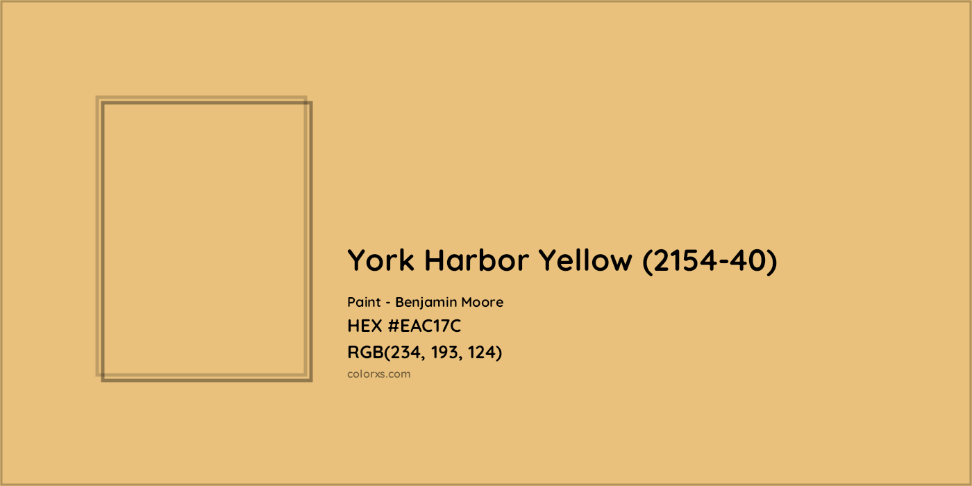HEX #EAC17C York Harbor Yellow (2154-40) Paint Benjamin Moore - Color Code
