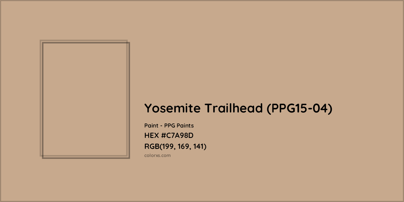 HEX #C7A98D Yosemite Trailhead (PPG15-04) Paint PPG Paints - Color Code