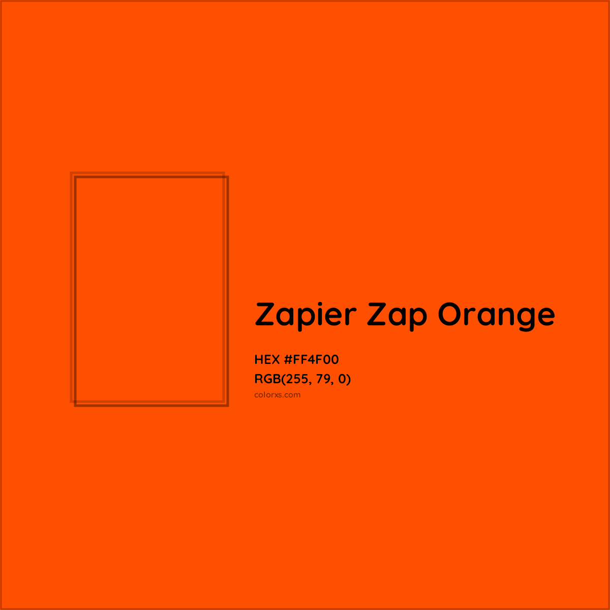 HEX #FF4F00 Zapier Zap Orange Other Brand - Color Code
