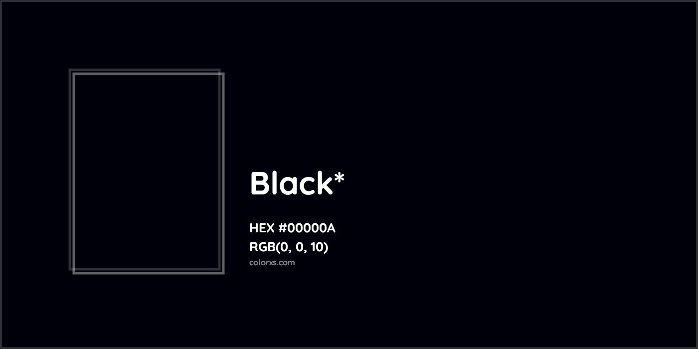 HEX #00000A Color Name, Color Code, Palettes, Similar Paints, Images