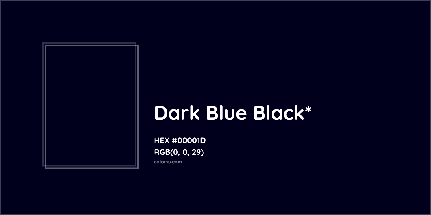 HEX #00001D Color Name, Color Code, Palettes, Similar Paints, Images