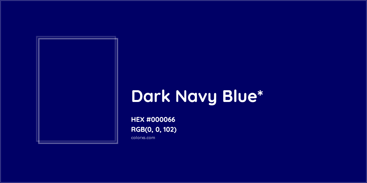 HEX #000066 Color Name, Color Code, Palettes, Similar Paints, Images