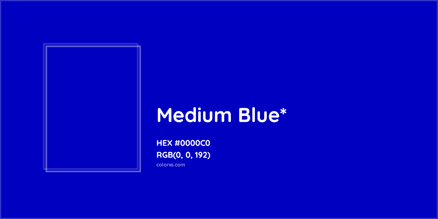 HEX #0000C0 Color Name, Color Code, Palettes, Similar Paints, Images