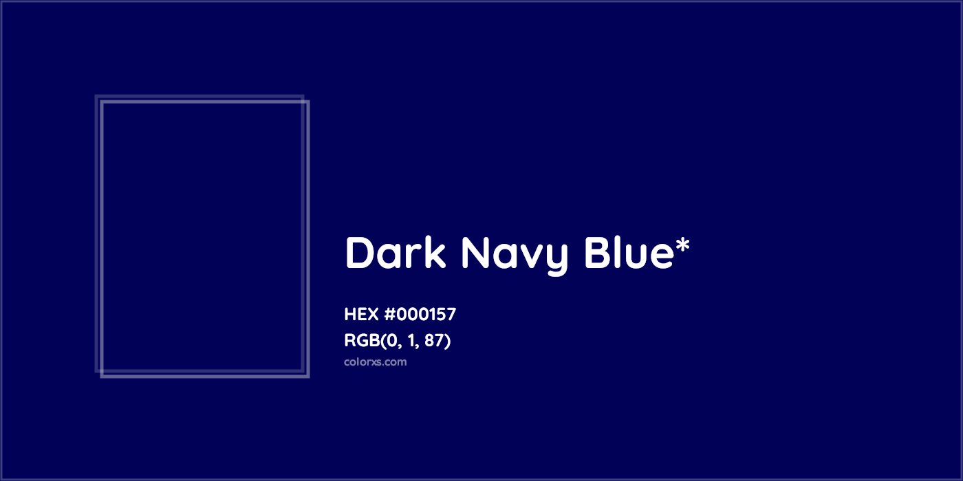 HEX #000157 Color Name, Color Code, Palettes, Similar Paints, Images