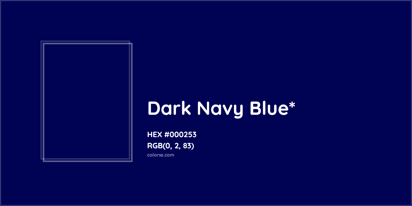 HEX #000253 Color Name, Color Code, Palettes, Similar Paints, Images