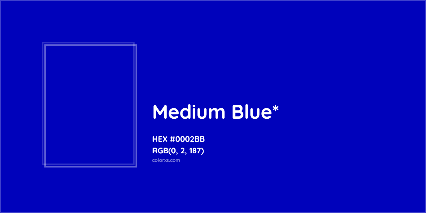 HEX #0002BB Color Name, Color Code, Palettes, Similar Paints, Images