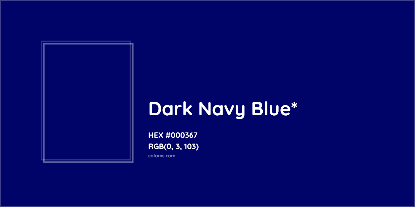 HEX #000367 Color Name, Color Code, Palettes, Similar Paints, Images
