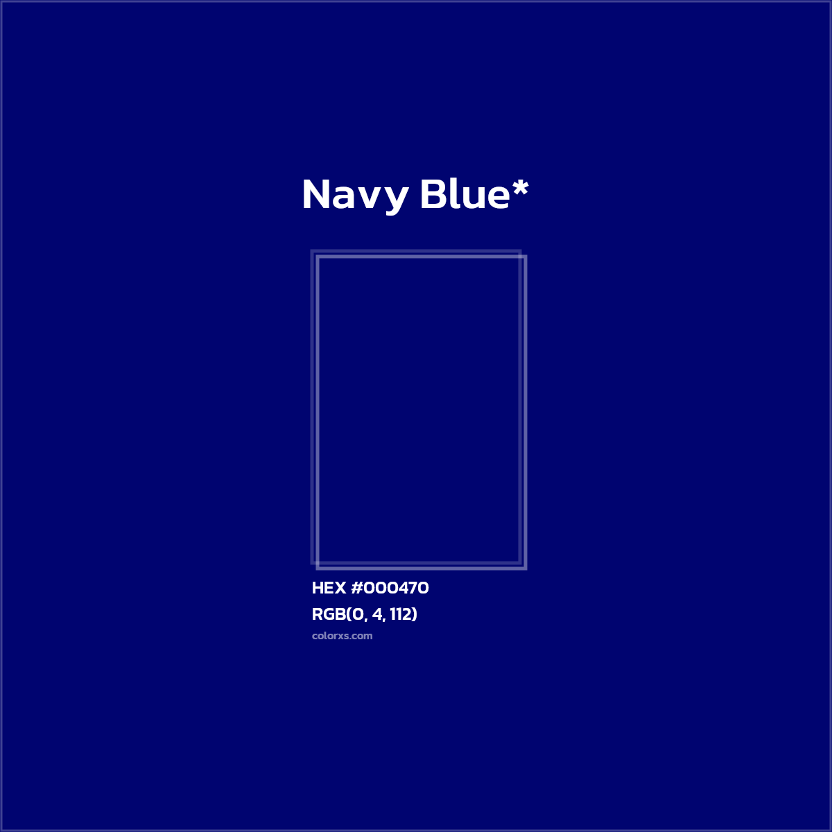 HEX #000470 Color Name, Color Code, Palettes, Similar Paints, Images
