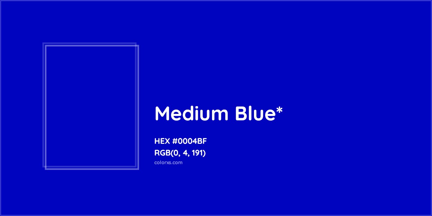 HEX #0004BF Color Name, Color Code, Palettes, Similar Paints, Images