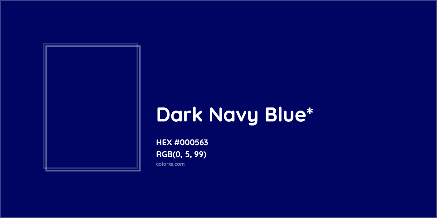 HEX #000563 Color Name, Color Code, Palettes, Similar Paints, Images