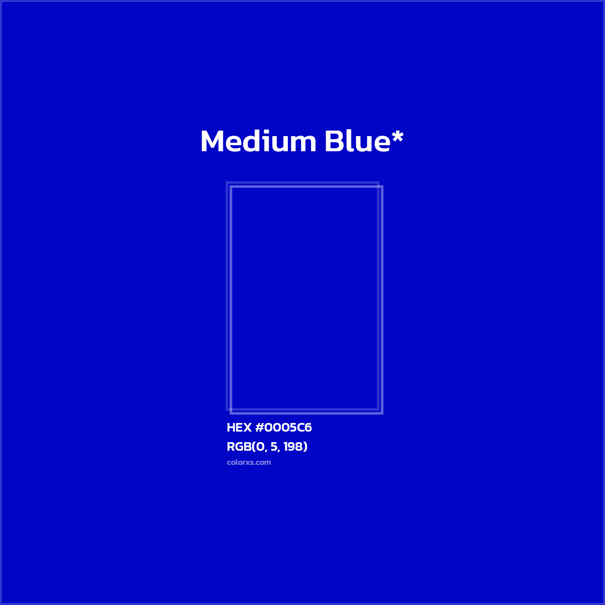 HEX #0005C6 Color Name, Color Code, Palettes, Similar Paints, Images