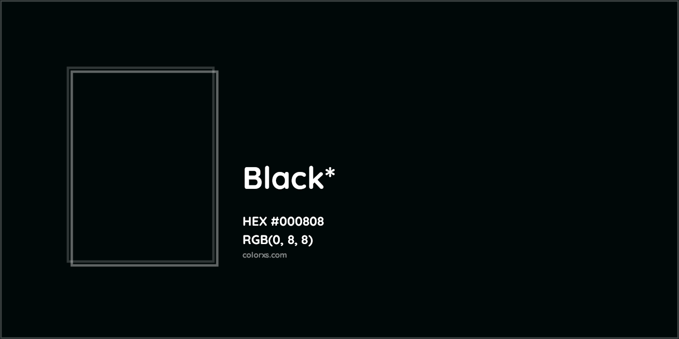 HEX #000808 Color Name, Color Code, Palettes, Similar Paints, Images