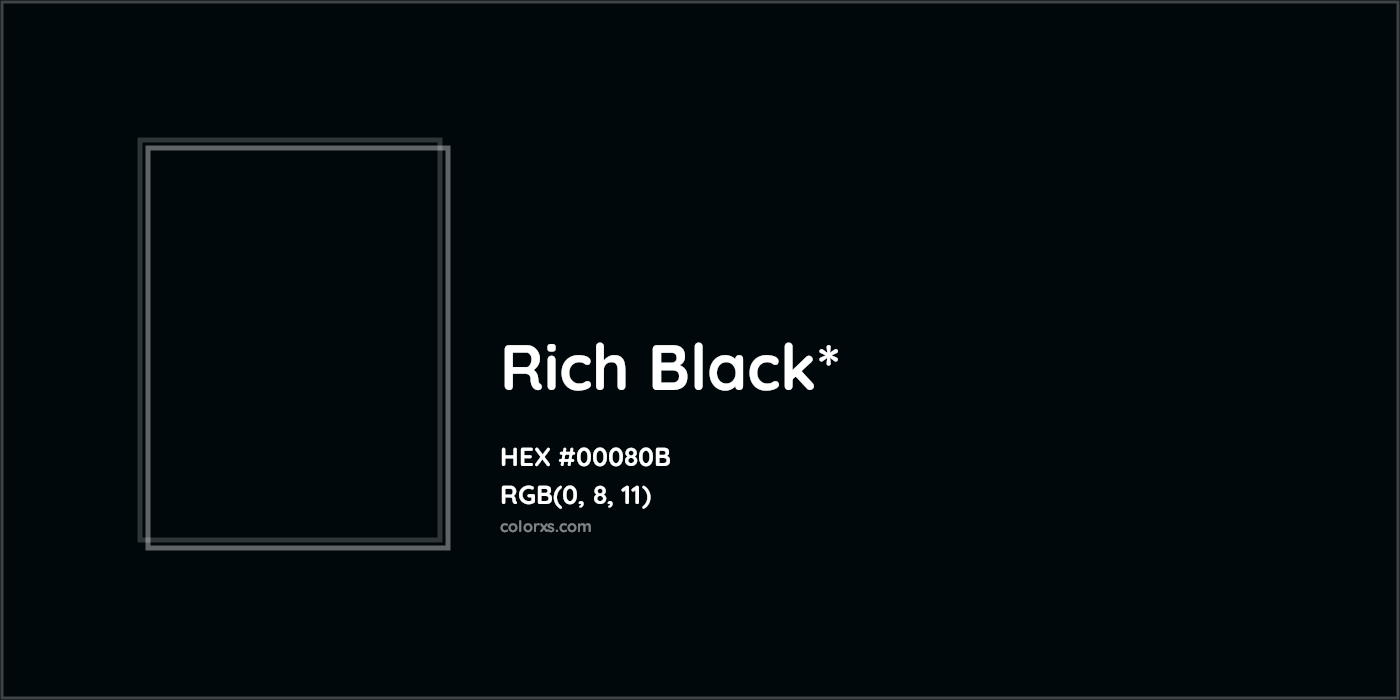 HEX #00080B Color Name, Color Code, Palettes, Similar Paints, Images