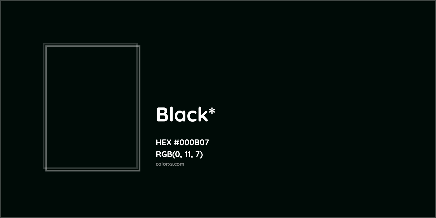 HEX #000B07 Color Name, Color Code, Palettes, Similar Paints, Images