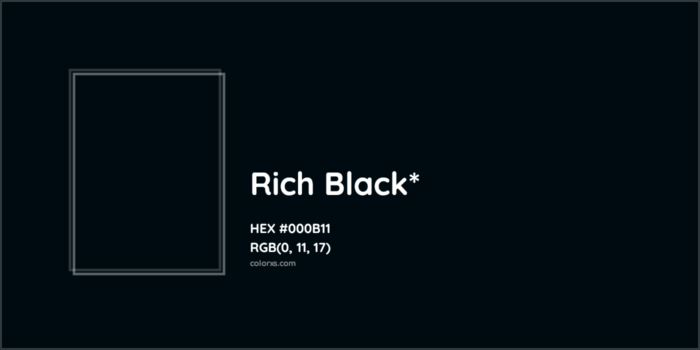 HEX #000B11 Color Name, Color Code, Palettes, Similar Paints, Images