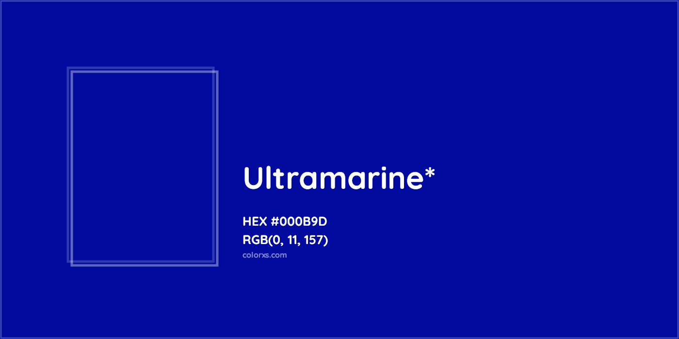 HEX #000B9D Color Name, Color Code, Palettes, Similar Paints, Images