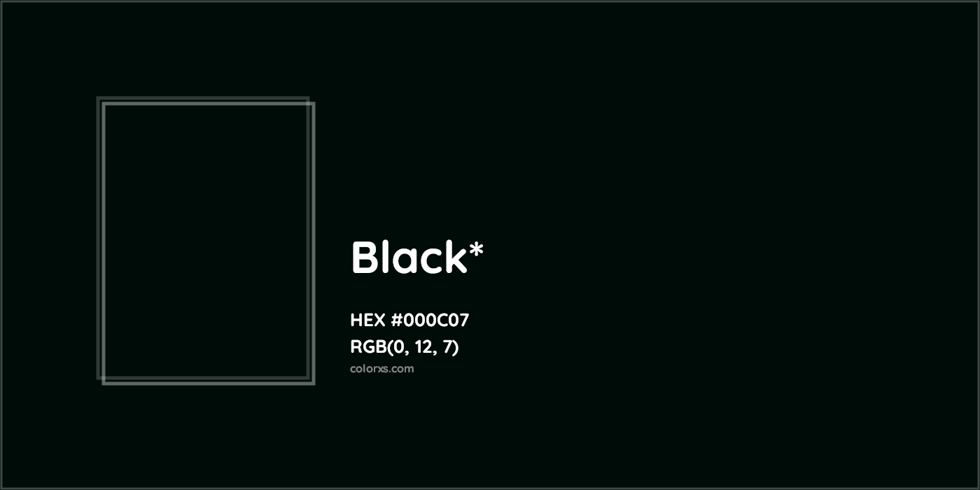 HEX #000C07 Color Name, Color Code, Palettes, Similar Paints, Images