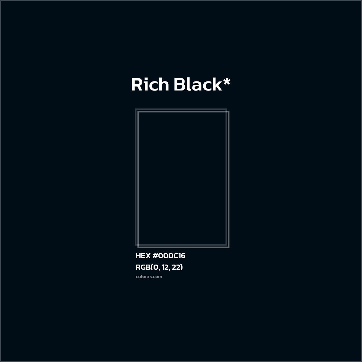 HEX #000C16 Color Name, Color Code, Palettes, Similar Paints, Images