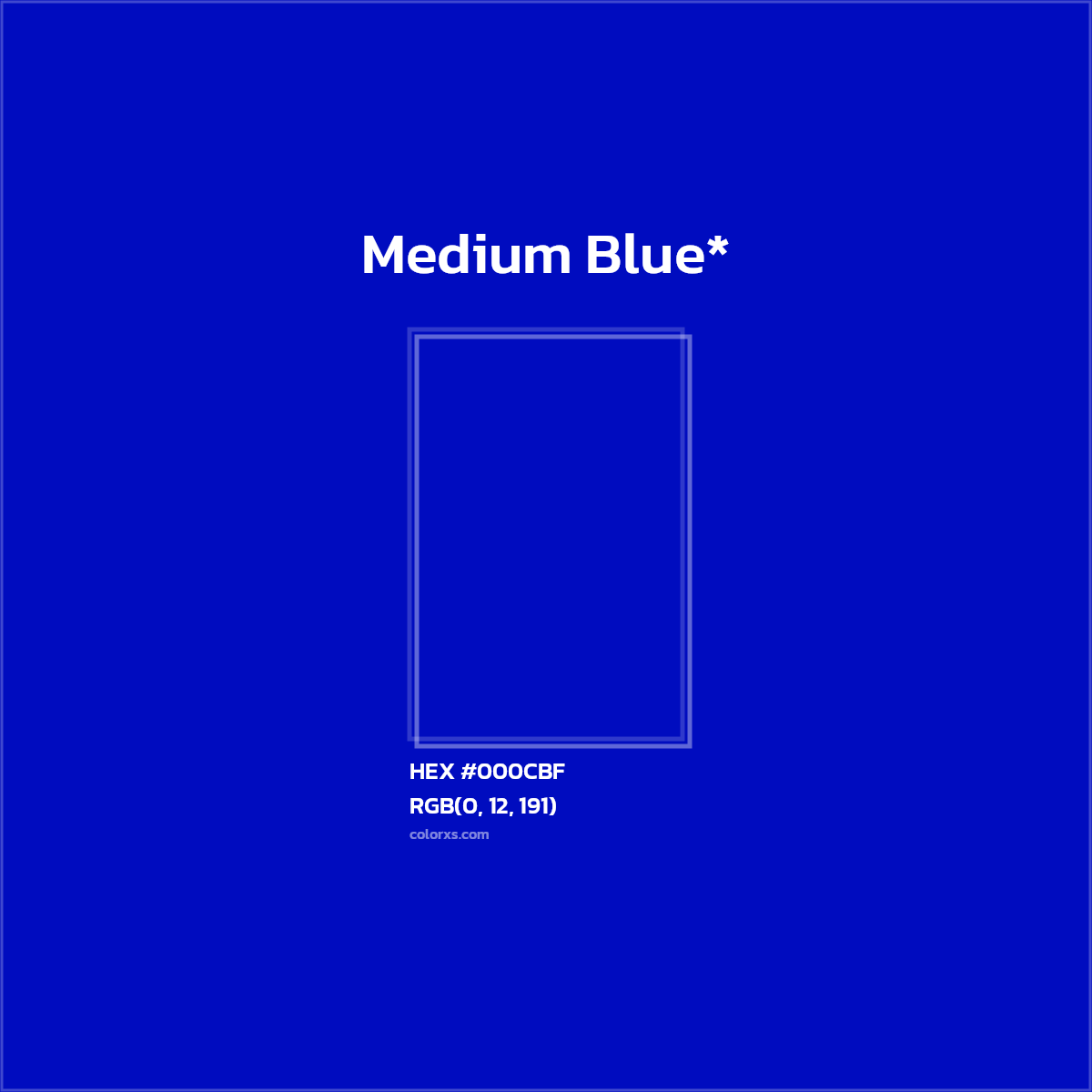 HEX #000CBF Color Name, Color Code, Palettes, Similar Paints, Images