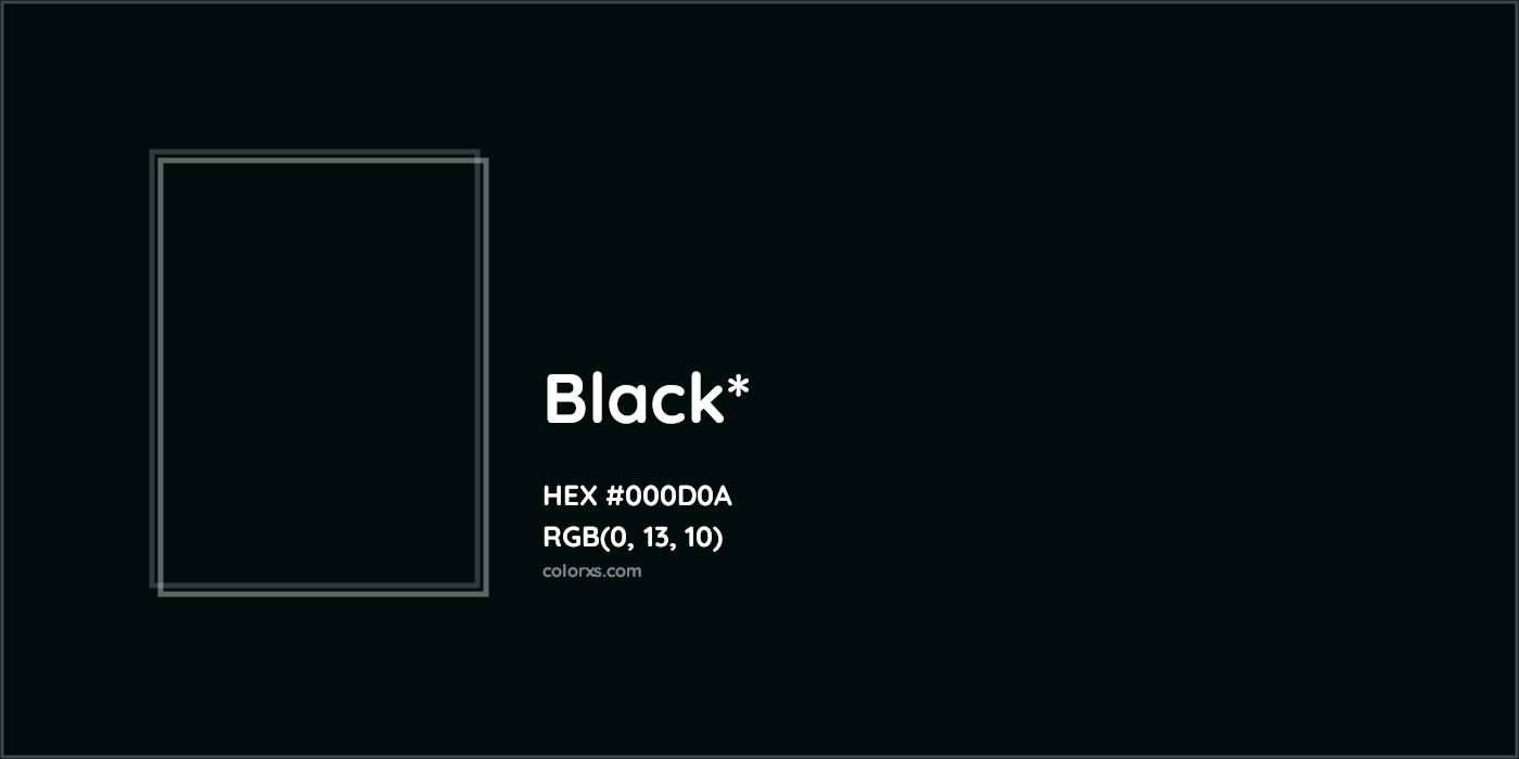 HEX #000D0A Color Name, Color Code, Palettes, Similar Paints, Images