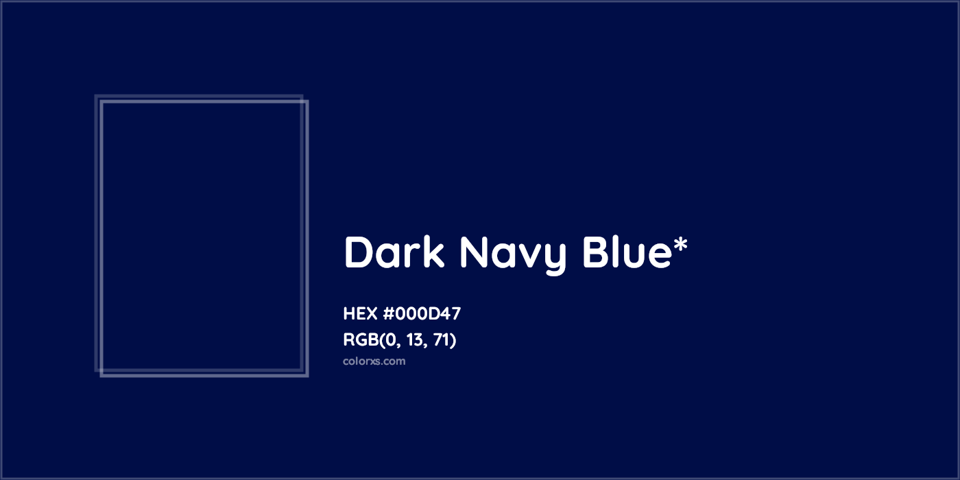 HEX #000D47 Color Name, Color Code, Palettes, Similar Paints, Images
