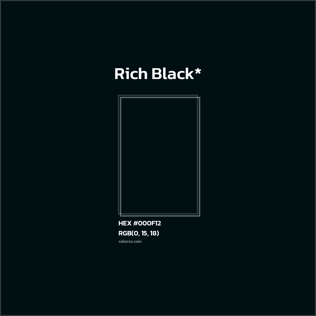 HEX #000F12 Color Name, Color Code, Palettes, Similar Paints, Images